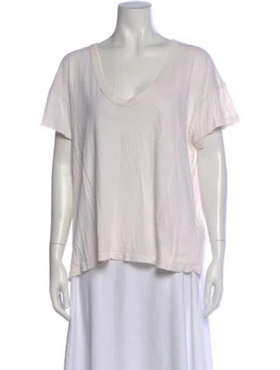 Pre-owned The Great Scoop Neck Short Sleeve T-shirt In Neutral