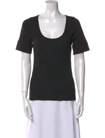 Pre-owned The Great Scoop Neck Short Sleeve T-shirt W/ Tags In Black
