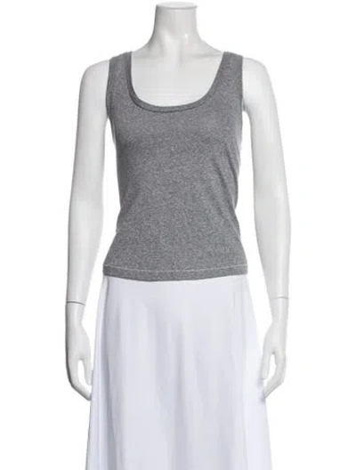 Pre-owned The Great Scoop Neck Sleeveless Top In Grey