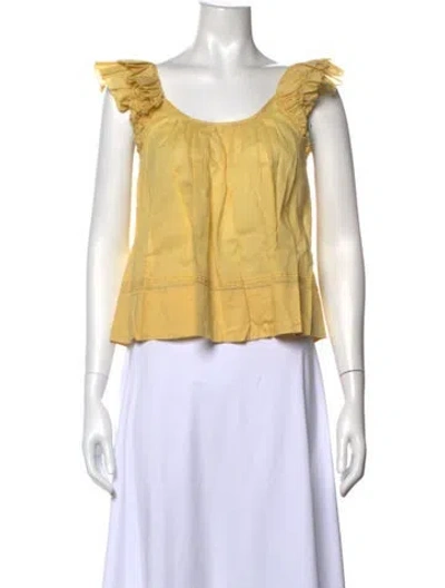 Pre-owned The Great Scoop Neck Sleeveless Top In Neutrals