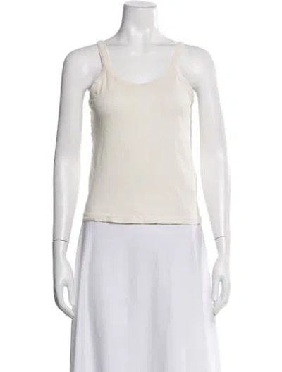 Pre-owned The Great Scoop Neck Sleeveless Top In Neutrals