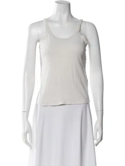 Pre-owned The Great Scoop Neck Sleeveless Top In White