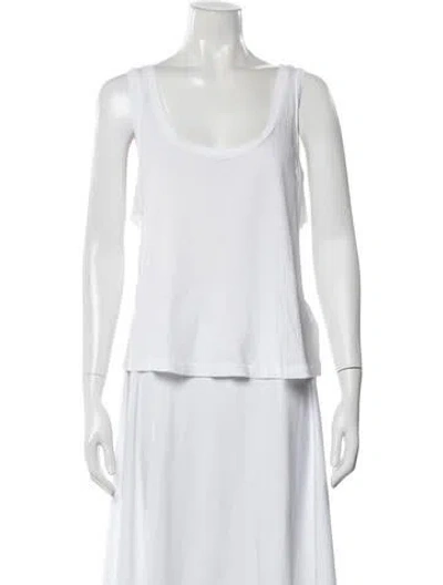Pre-owned The Great Scoop Neck Sleeveless Top In White