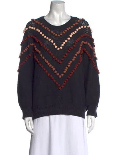 Pre-owned The Great Scoop Neck Sweater In Blue