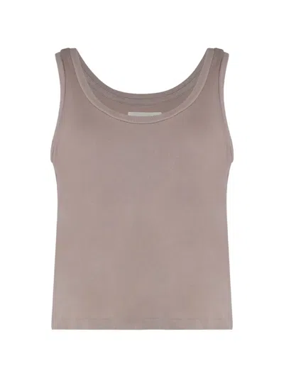 The Great Scoop-neck Tank Top In Gray