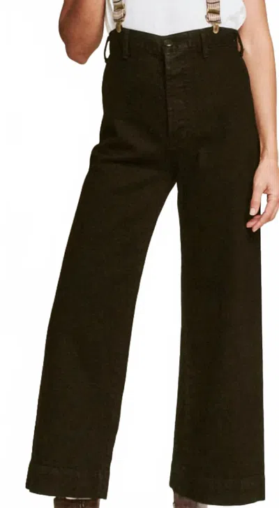 The Great Seafair Wide Leg Jean In Carbon In Black