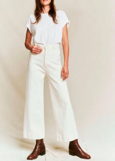 The Great Seafair Wide Leg Jeans In Vintage Stone In White