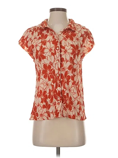 Pre-owned The Great Short Sleeve Blouse In Orange