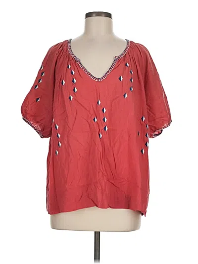 Pre-owned The Great Short Sleeve Blouse In Red