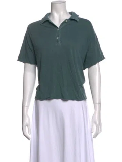 Pre-owned The Great Short Sleeve Polo In Green