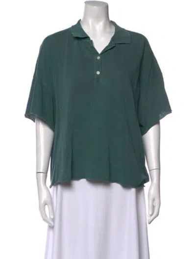 Pre-owned The Great Short Sleeve Polo In Green