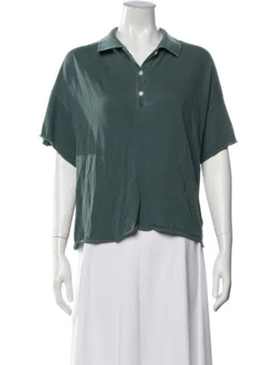 Pre-owned The Great Short Sleeve Polo In Green