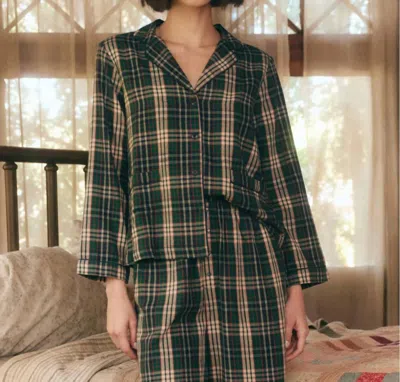 The Great Shrunken Pajama Top In Pine Needle Plaid In Multi