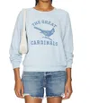 The Great Shrunken Sweatshirt With Perched Cardinal Graphic In Light Sky In Blue