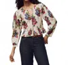 The Great Sicily Long Sleeve Blouse In Oasis Floral In Neutral