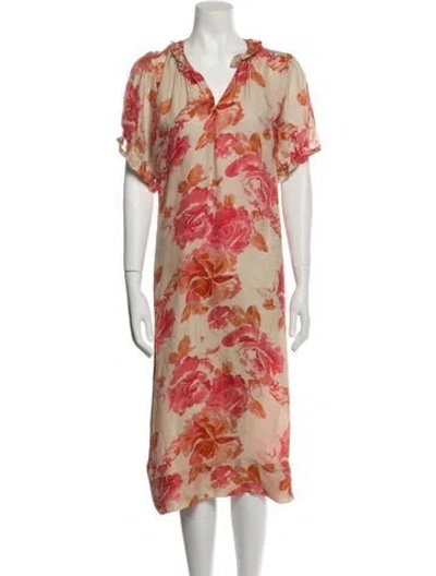 Pre-owned The Great Silk Long Dress In Multi