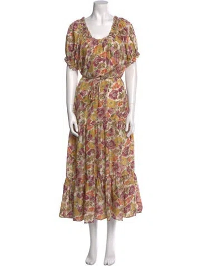 Pre-owned The Great Silk Long Dress In Neutral