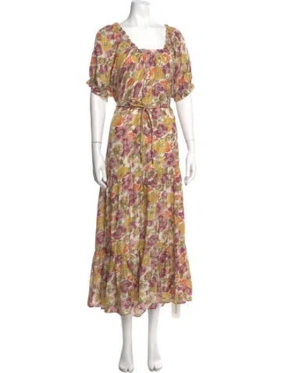 Pre-owned The Great Silk Long Dress In Neutral