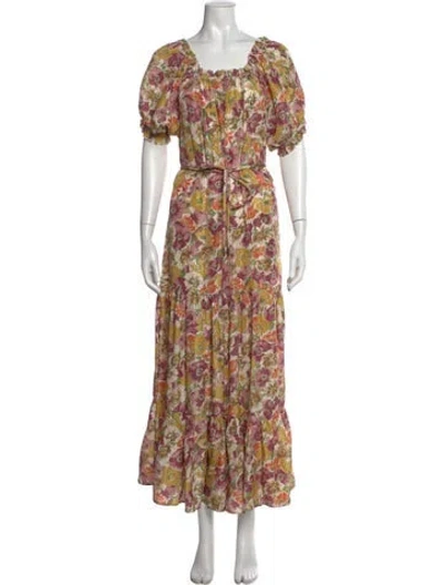 Pre-owned The Great Silk Long Dress In Neutral