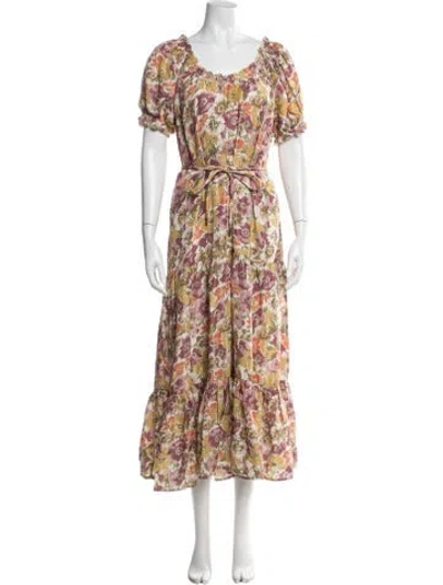 Pre-owned The Great Silk Long Dress In White