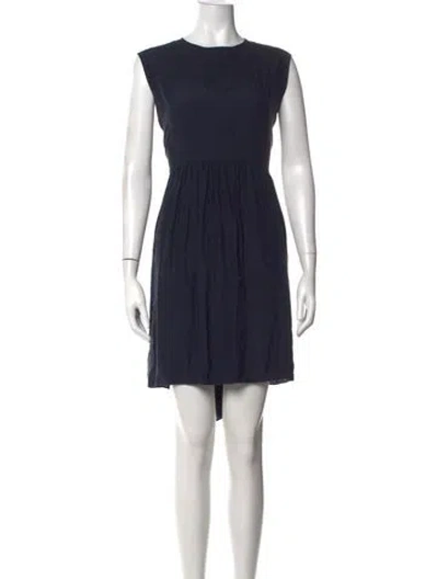 Pre-owned The Great Silk Mini Dress In Blue