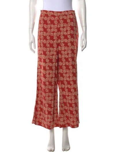 Pre-owned The Great Silk Wide Leg Pants In Orange