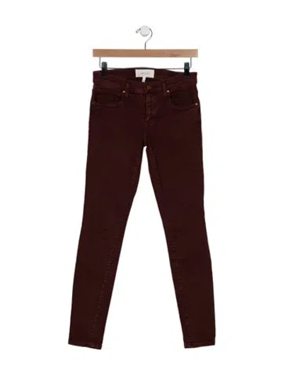 Pre-owned The Great Skinny Leg Pants In Brown