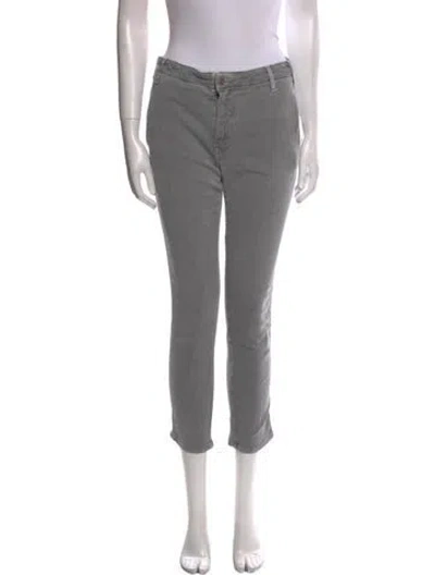 Pre-owned The Great Skinny Leg Pants In Gray
