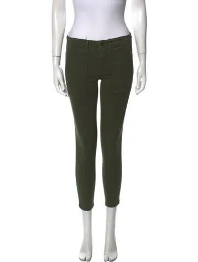 Pre-owned The Great Skinny Leg Pants In Green