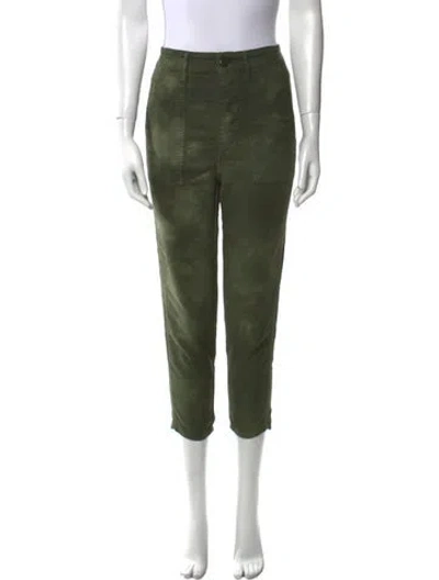 Pre-owned The Great Skinny Leg Pants In Green