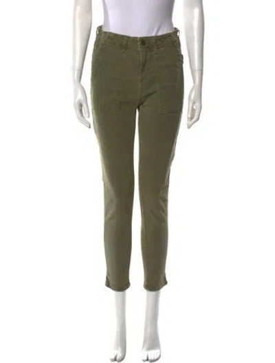 Pre-owned The Great Skinny Leg Pants In Green