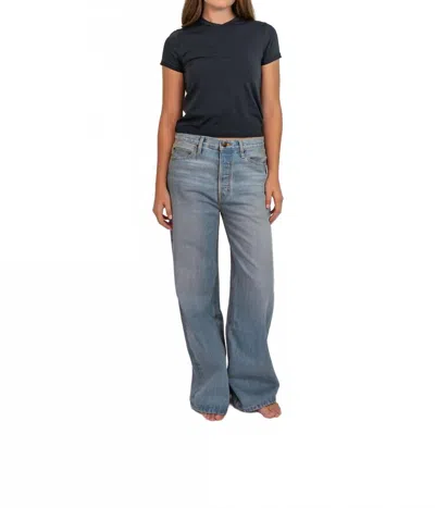 The Great Slouch Wide Leg Jean In Tidal Wash In Blue
