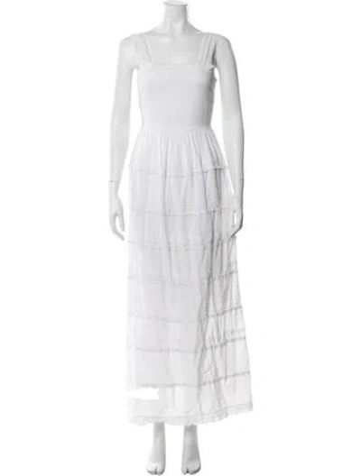 Pre-owned The Great Square Neckline Long Dress In White