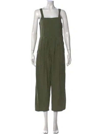 Pre-owned The Great Square Neckline Overalls In Green