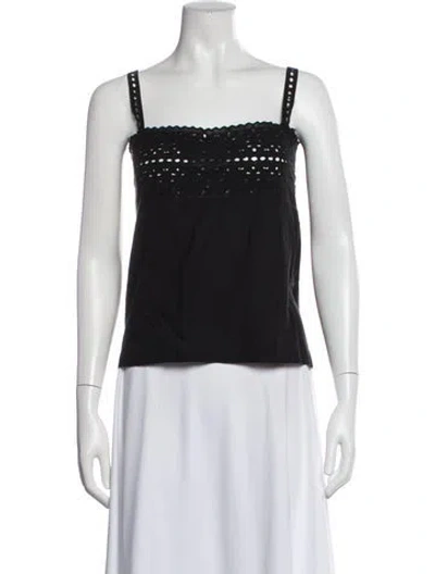 Pre-owned The Great Square Neckline Sleeveless Top W/ Tags In Black