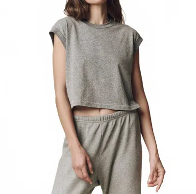 The Great Square Short Sleeve Tee In Grey In Gray