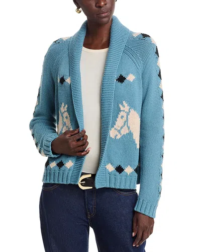 The Great Stable Lodge Cardigan Sweater In Blue