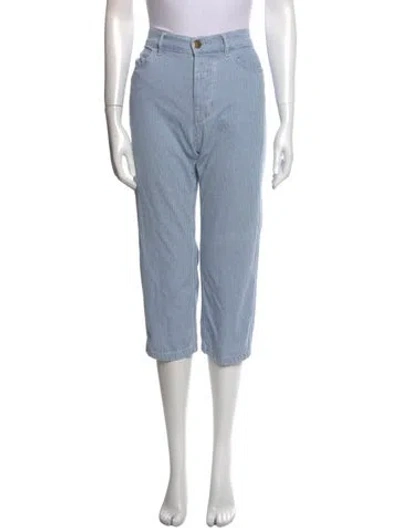 Pre-owned The Great Straight Leg Pants In Blue