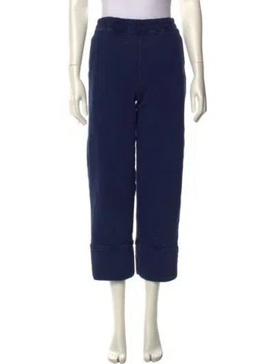 Pre-owned The Great Straight Leg Pants In Blue