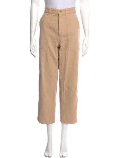 Pre-owned The Great Straight Leg Pants In Brown