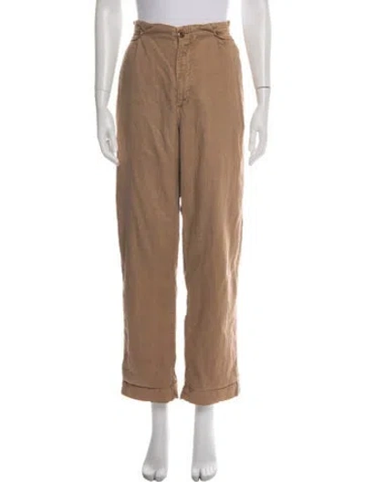 Pre-owned The Great Straight Leg Pants In Brown