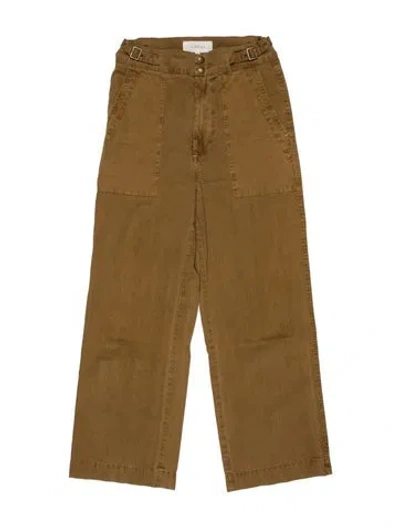 Pre-owned The Great Straight Leg Pants In Brown