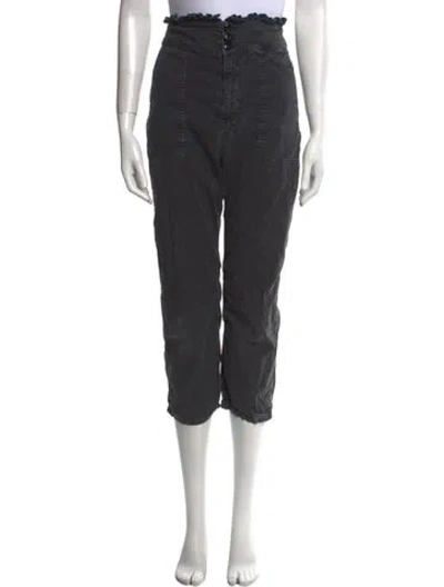 Pre-owned The Great Straight Leg Pants In Gray