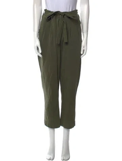 Pre-owned The Great Straight Leg Pants In Green