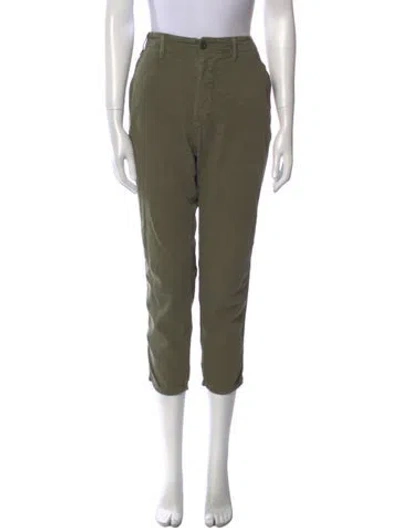 Pre-owned The Great Straight Leg Pants In Green