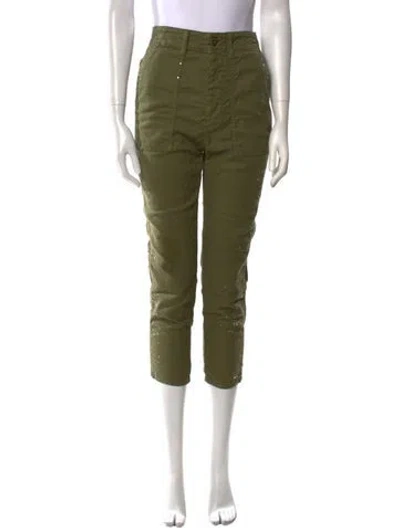 Pre-owned The Great Straight Leg Pants In Green