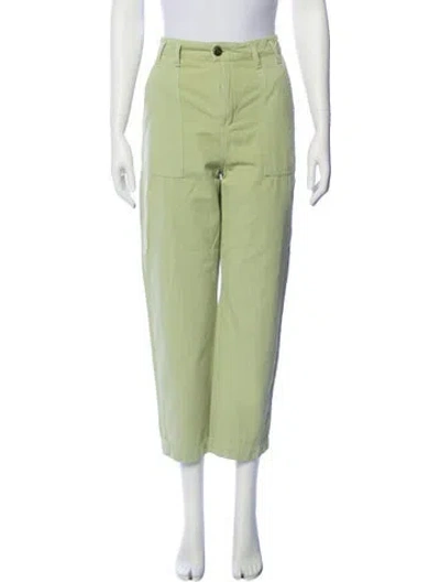 Pre-owned The Great Straight Leg Pants In Green