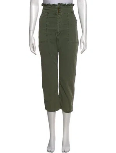 Pre-owned The Great Straight Leg Pants In Green