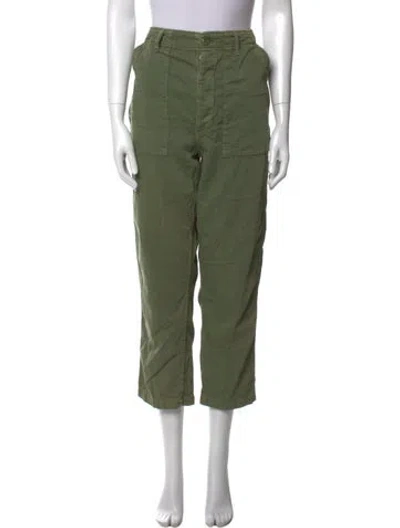 Pre-owned The Great Straight Leg Pants In Green