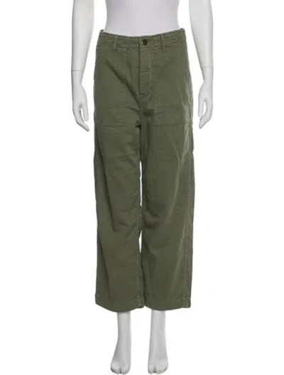 Pre-owned The Great Straight Leg Pants In Green